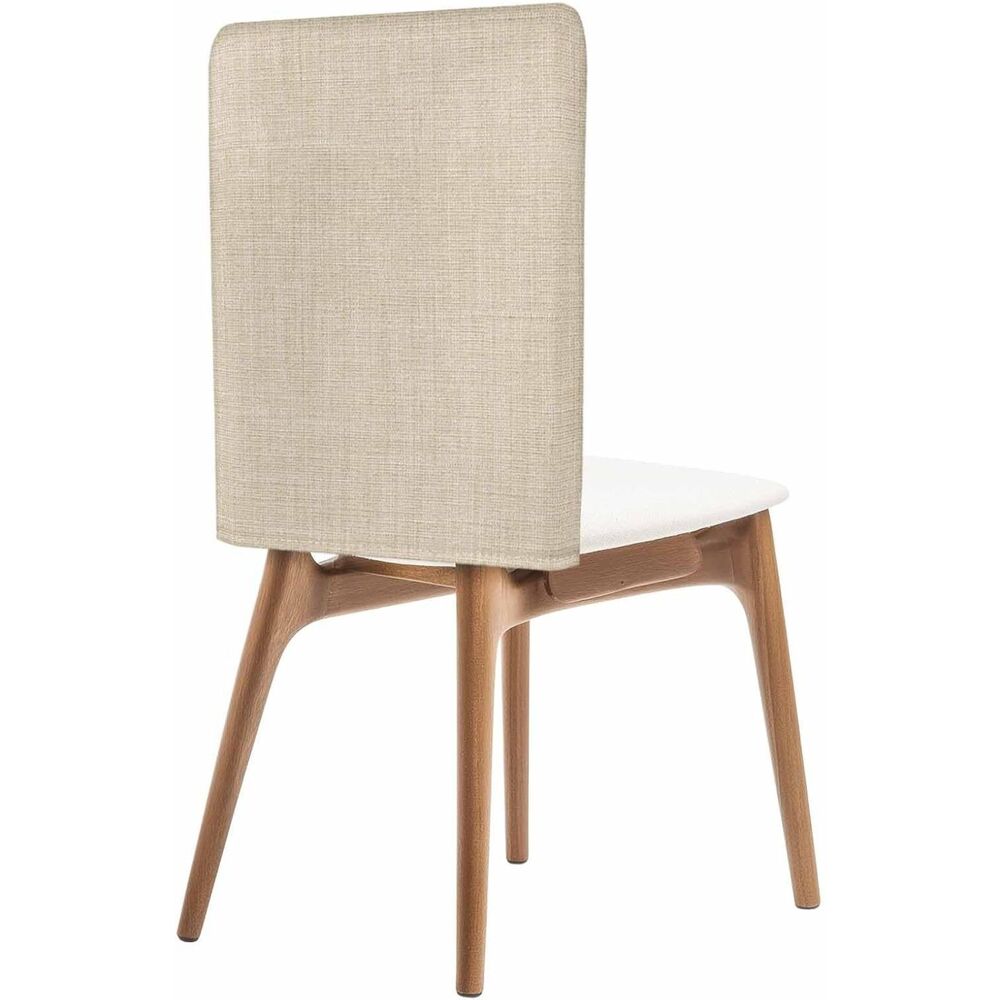 4 Pack, Linen Beige Chair Back Covers for Dining Chairs Washable Removable